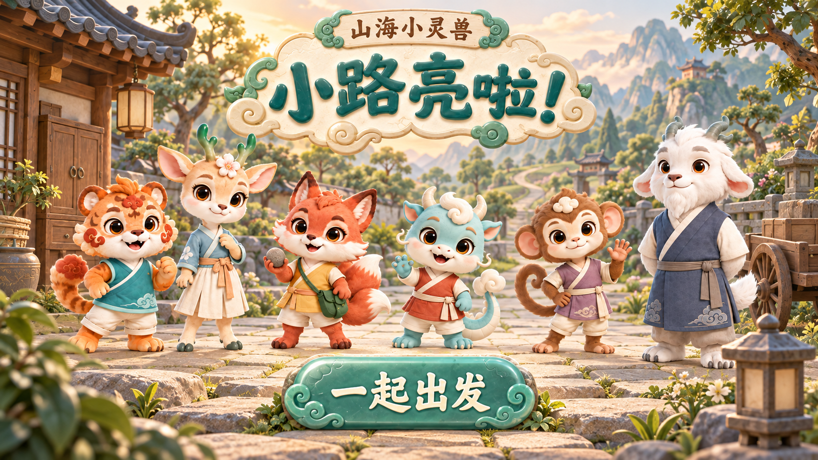 山海小灵兽·小路亮啦！六位伙伴邀请一起出发